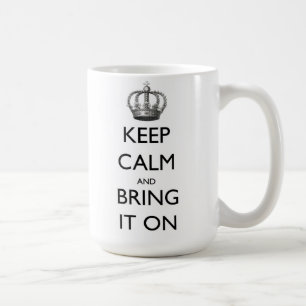 Behalten Sie Ruhe und holen Sie sie an Tasse