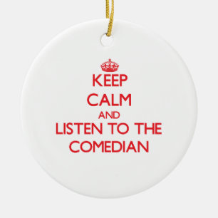 Behalten Sie Ruhe und hören Sie auf den Keramikornament