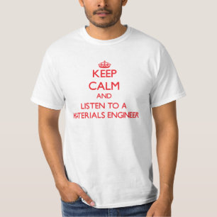 Behalten Sie Ruhe und hören Sie auf einen T-Shirt