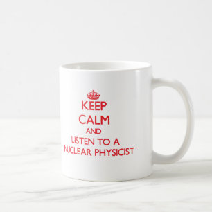 Behalten Sie Ruhe und hören Sie auf einen Tasse
