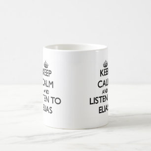 Behalten Sie Ruhe und hören Sie auf Elias Tasse