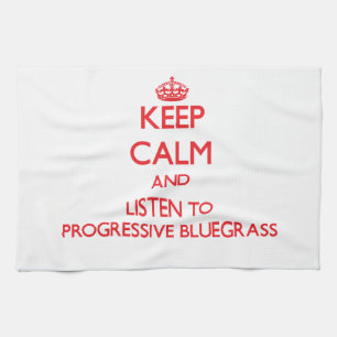 Behalten Sie Ruhe und hören Sie zum PROGRESSIVEN Geschirrtuch