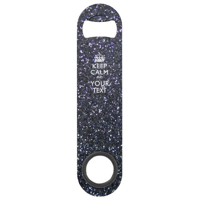 Behalten Sie Ruhe und Ihren kreativen Text Speed Flaschenöffner (Vorderseite)