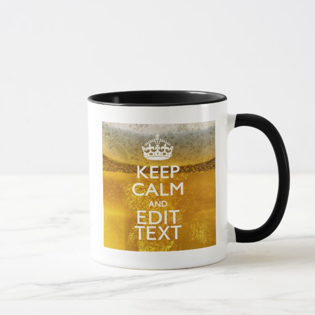 Behalten Sie Ruhe und Ihren Text für etwas großes Tasse (Rechts)