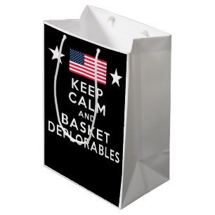 Behalten Sie Ruhe und Korb Deplorables lustige Mittlere Geschenktüte