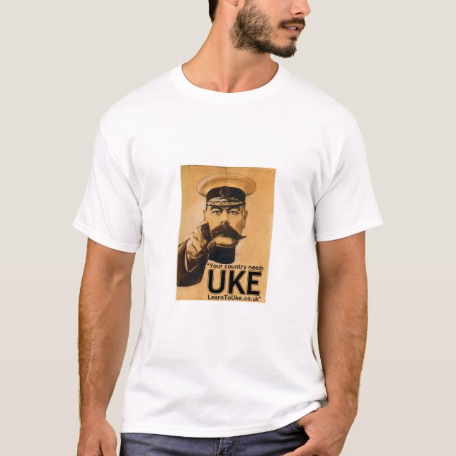 Behalten Sie Ruhe und lernen Sie zu Uke T-Shirt (Vorderseite)