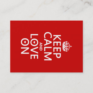 Behalten Sie Ruhe und Liebe an - alle Farben Visitenkarte