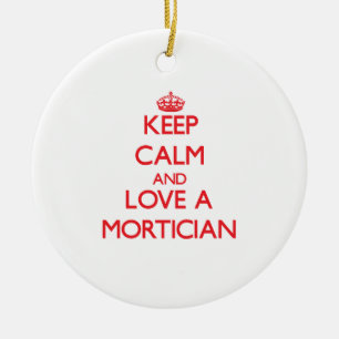 Behalten Sie Ruhe und Liebe ein Leichenbestatter Keramikornament