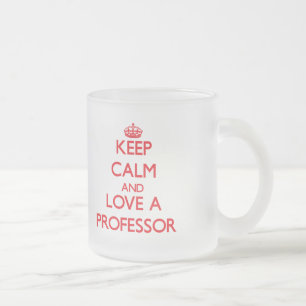 Behalten Sie Ruhe und Liebe ein Professor Mattglastasse