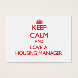 Behalten Sie Ruhe und Liebe ein Wohnungs-Manager