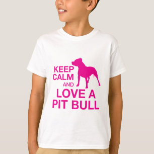 Behalten Sie Ruhe und Liebe eine Grube Stier - T-Shirt