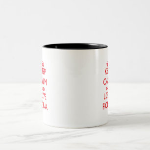 Behalten Sie Ruhe und Liebe Fiona Zweifarbige Tasse