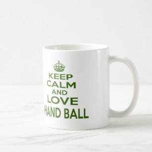 Behalten Sie Ruhe-und Liebe-Handball Tasse