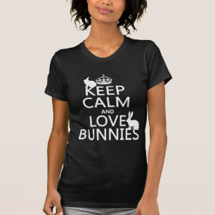Behalten Sie Ruhe-und Liebe-Häschen - alle Farben T-Shirt