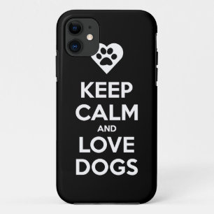 Behalten Sie Ruhe-und Liebe-Hunde iPhone 11 Hülle