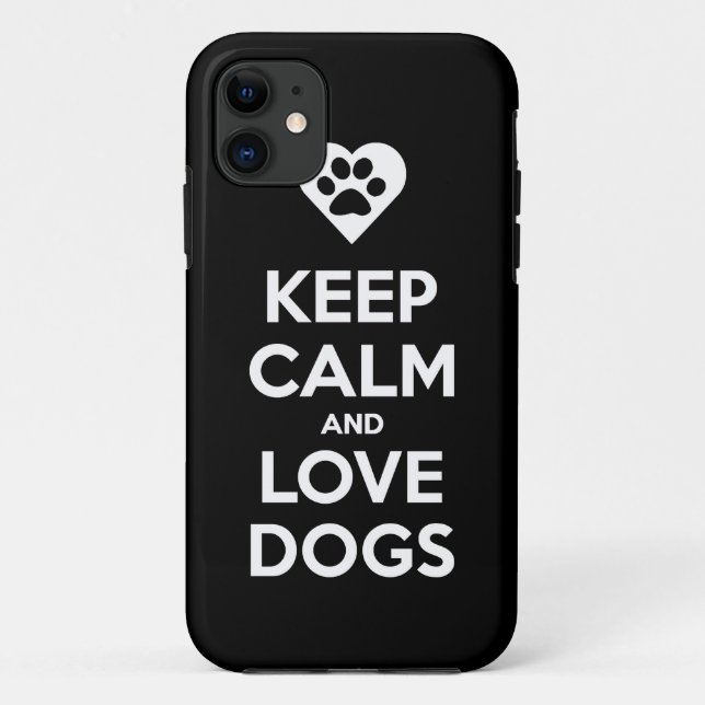 Behalten Sie Ruhe-und Liebe-Hunde Case-Mate iPhone Hülle (Rückseite)