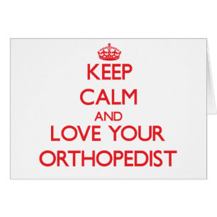 Behalten Sie Ruhe und Liebe Ihr Orthopäde