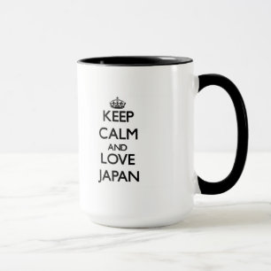 Behalten Sie Ruhe und Liebe Japan Tasse
