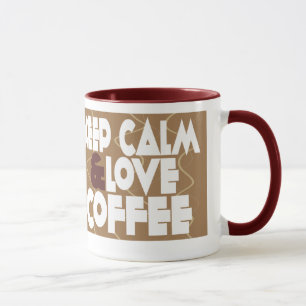 Behalten Sie Ruhe-und Liebe-Kaffee-Tasse Tasse