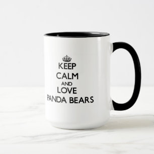 Behalten Sie Ruhe und Liebe-Panda-Bären Tasse