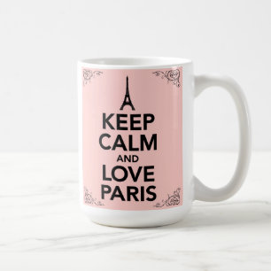 Behalten Sie Ruhe-und Liebe Paris-Tasse Kaffeetasse