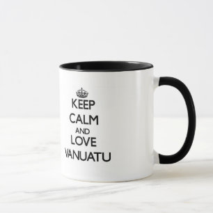Behalten Sie Ruhe und Liebe Vanuatu Tasse