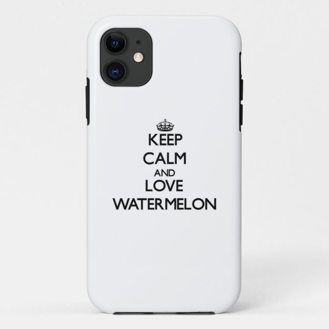 Behalten Sie Ruhe und Liebe Wassermelone Case-Mate iPhone Hülle (Rückseite)