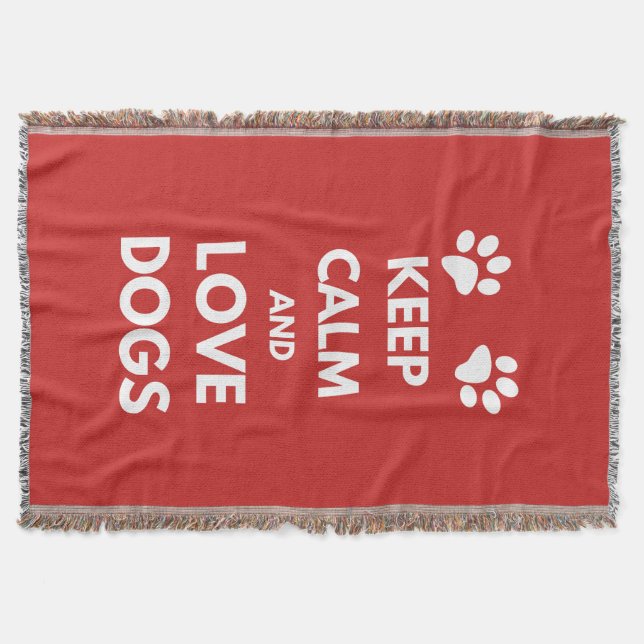 Behalten Sie Ruhe- und Liebehunde Decke (Vorderseite)