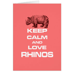 Behalten Sie Ruhe und Lieberhinos-Nashorn-coolen