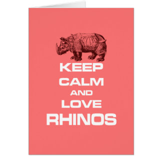 Behalten Sie Ruhe und Lieberhinos-Nashorn-coolen