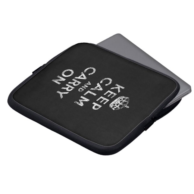 Behalten Sie Ruhe und machen Sie weiter Laptopschutzhülle (Vorne Oben)