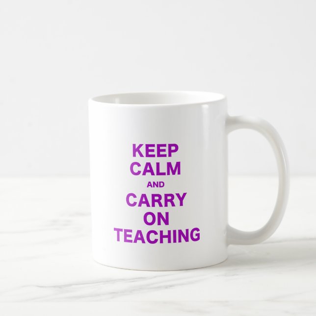 Behalten Sie Ruhe und machen Sie weiter zu Tasse (Rechts)