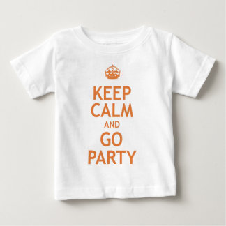 behalten Sie Ruhe und Party an Baby T-shirt