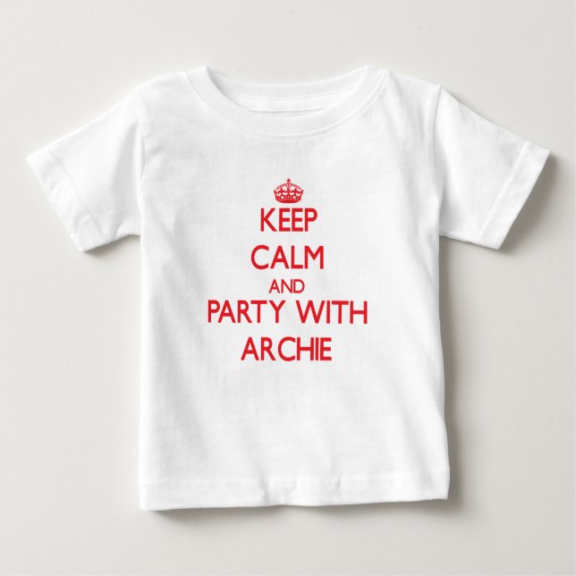 Behalten Sie Ruhe und Party mit archie Baby T-shirt (Vorderseite)