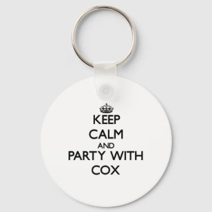 Behalten Sie Ruhe und Party mit Cox Schlüsselanhänger