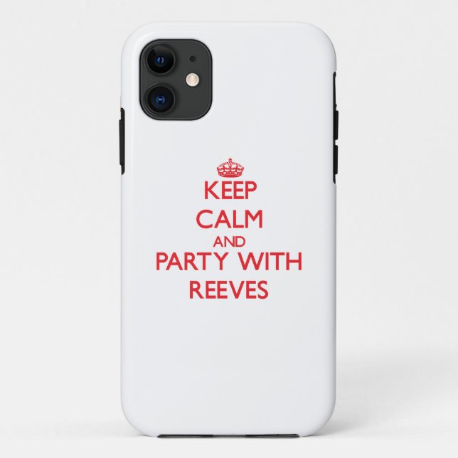 Behalten Sie Ruhe und Party mit Reeves Case-Mate iPhone Hülle (Rückseite)