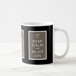 Behalten Sie Ruhe und Piloten auf Steampunk Tasse