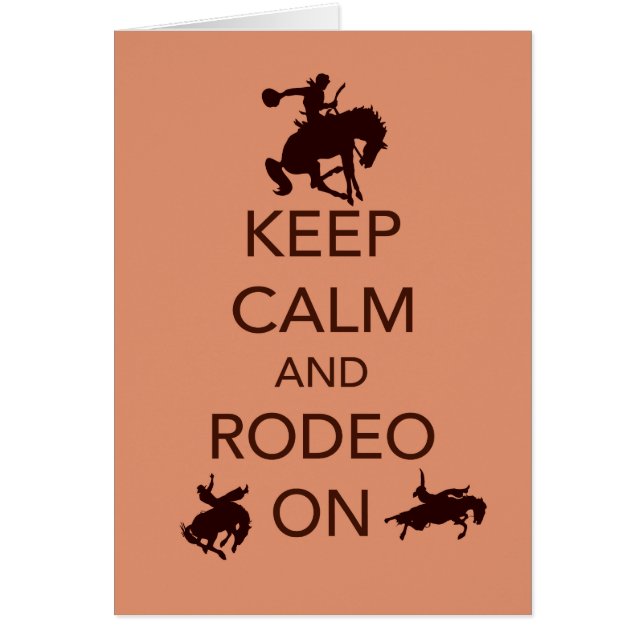 Behalten Sie Ruhe und Rodeo auf (Vorne)