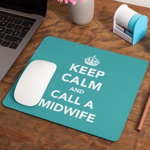 Behalten Sie Ruhe und rufen Sie eine Hebamme an Mousepad