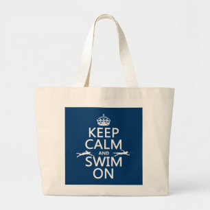 Behalten Sie Ruhe und schwimmen Sie auf (in Jumbo Stoffbeutel