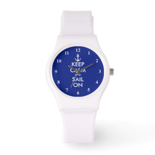 Behalten Sie Ruhe und Segel auf Armbanduhr