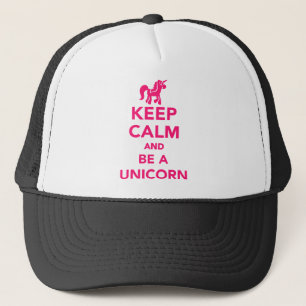 Behalten Sie Ruhe und seien Sie ein Unicorn Truckerkappe