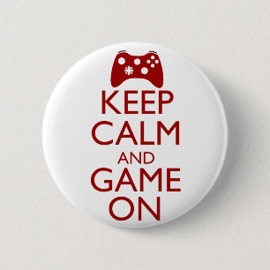 Behalten Sie Ruhe und Spiel an Button