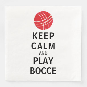 Behalten Sie Ruhe und Spiel Bocce Serviette