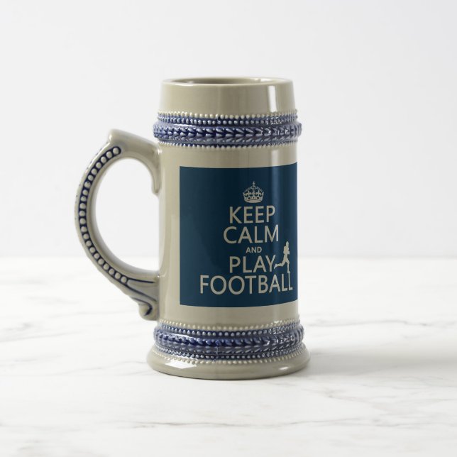 Behalten Sie Ruhe-und Spiel-Fußball Bierglas (Links)