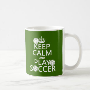 Behalten Sie Ruhe-und Spiel-Fußball (irgendeine Tasse