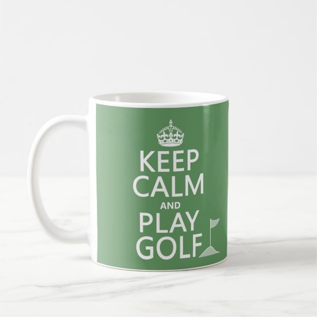 Behalten Sie Ruhe-und Spiel-Golf - alle Farben Kaffeetasse (Links)