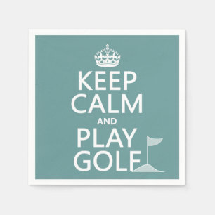 Behalten Sie Ruhe-und Spiel-Golf - alle Farben Serviette