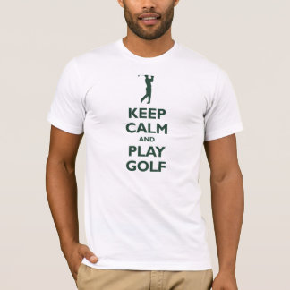 Behalten Sie Ruhe-und Spiel-Golf (Waldgrün) T-Shirt