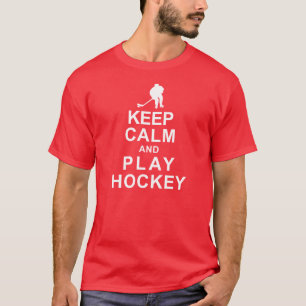 BEHALTEN SIE RUHE-UND SPIEL-HOCKEY T-Shirt